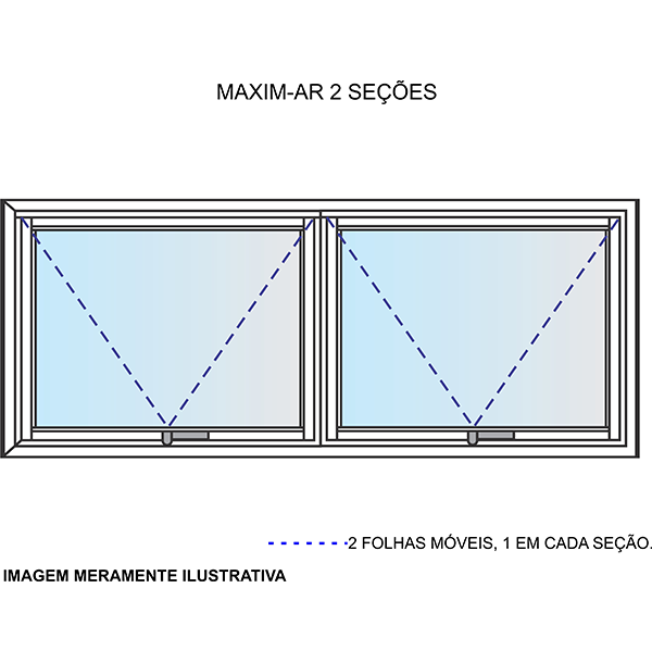 Janela Maxim-Ar 2 Seções